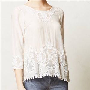 Anthropologie Maeve Beaded Blouse